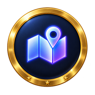 Cartographer badge, 150 clients (Gold)