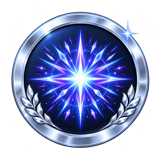 Supernova badge, 350 clients (Platinum)